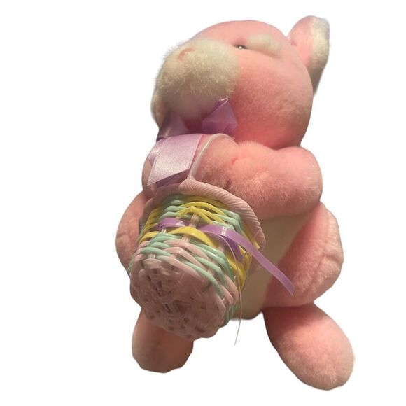 Commonwealth Unisex Pink Easter Bunny Basket Rabbit Plush Stuffed Animal - Picture 6 of 11